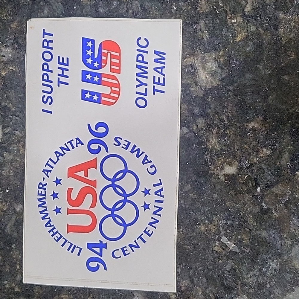 1994 LILLEHAMMER 1996 ATLANTA CENTENNIAL GAMES US OLYMPIC DECAL